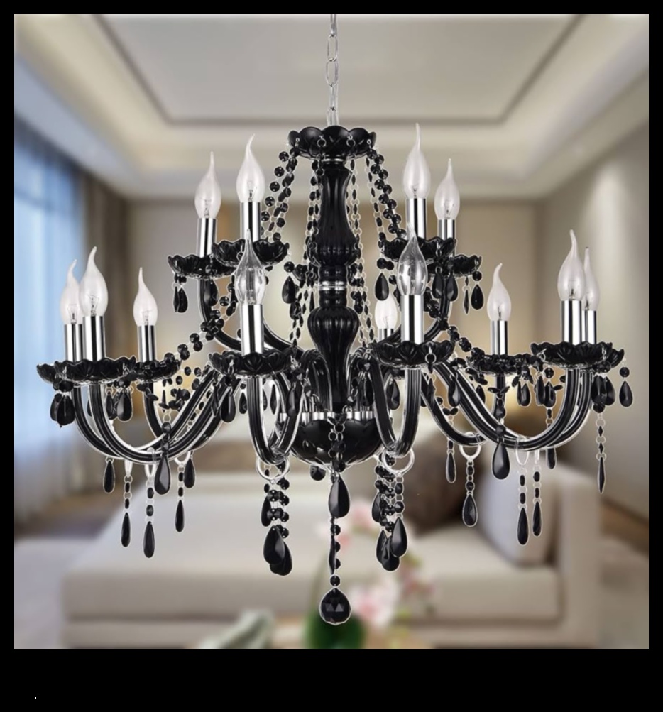 Luxe Ambiance: Black Chandeliers Elevating Interior Spaces
