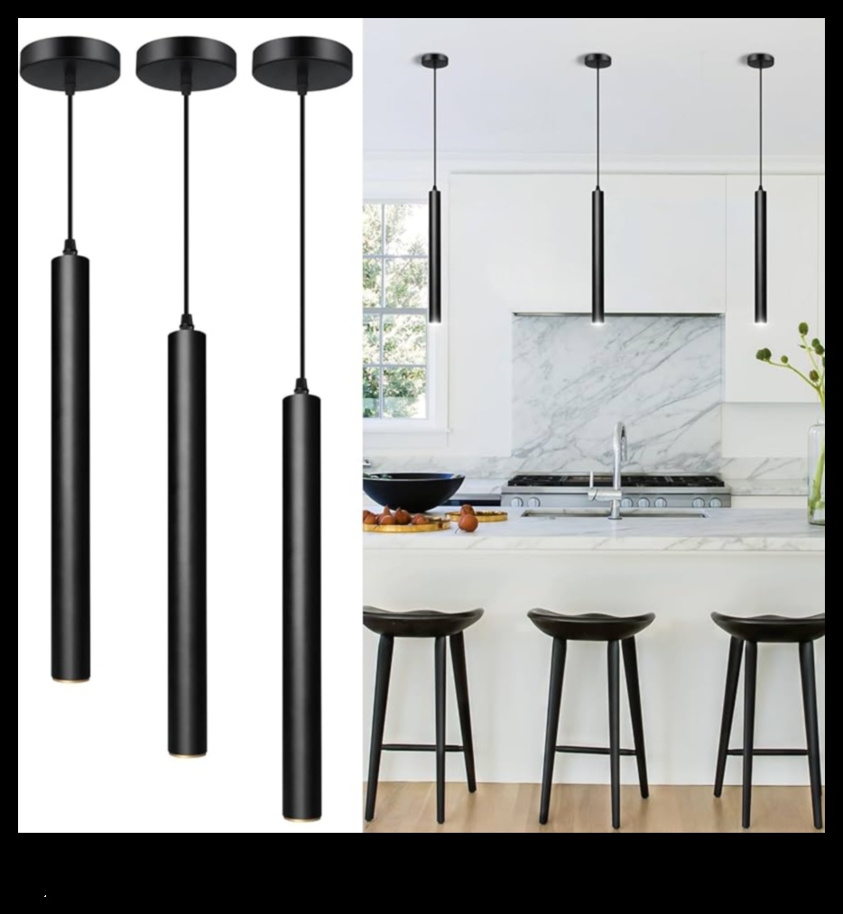 Chic Brilliance: Black Hanging Lights in Trendy Residences
